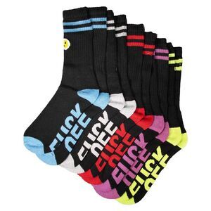 Norfolk & Way Mens Fuck Off Text Socks (Pack of 6) / Black/Multicolored
